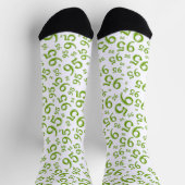 95th Birthday Green Random Number Pattern Sokken (Top)