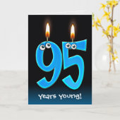 95th Birthday Kandles met Eyeballen Kaart (Gele Bloem)