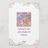 95th Birthday Party - Blush Bloom Floral 95 Kaart (Achterkant)