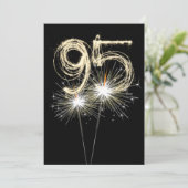 95th Birthday Party Sparkler Kaart (Staand voorkant)