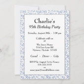 95th Birthday Random Number Pattern Blue/White Kaart (Voorkant)