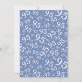 95th Birthday Random Number Pattern Blue/White Kaart (Achterkant)