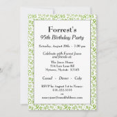 95th Birthday Random Number Pattern Green/White Kaart (Voorkant)