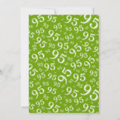 95th Birthday Random Number Pattern Green/White Kaart (Achterkant)