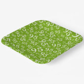 95th Birthday Random Number Pattern Green/White Papieren Bordje (Gebogen)