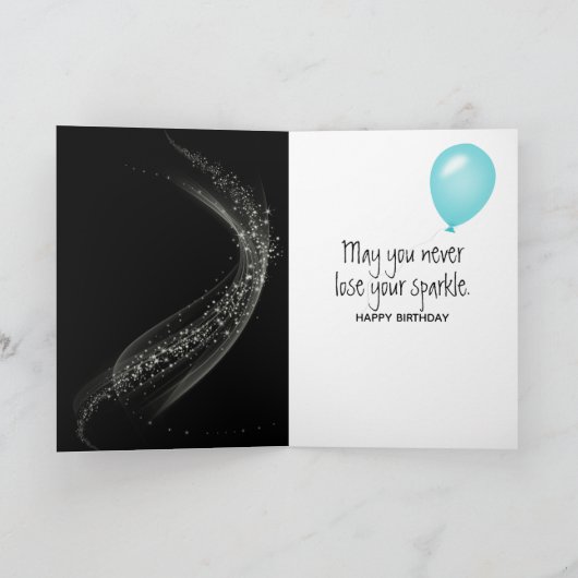 95th Birthday Sparklers on Black Kaart (Binnen)