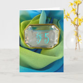 95th Happy Birthday 95 jaar gem juweel Kaart (Gele Bloem)