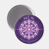 963 Hz Solfeggio Frequentie Magneet | Bloem des Le (Voorkant / Achterkant)