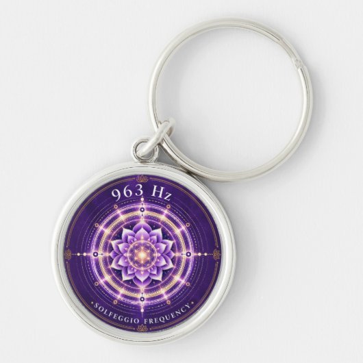 963 Hz Solfeggio Frequentie Sleutelhanger (Voorkant)
