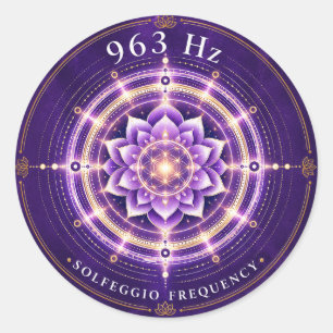 963 Hz Solfeggio Frequentie Sticker
