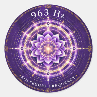 963 Hz Solfeggio Frequentie Sticker