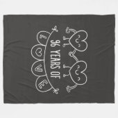 964e Jubileum Gift Chalk Hearts Fleece Deken (Voorkant (Horizontaal))