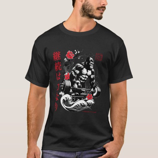 96.4 Silverback Gym Kleding, Lichaam Bouwen, Sterk T-shirt (Voorkant)