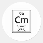 96 Curium Ronde Sticker (Voorkant)
