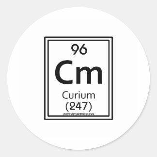 96 Curium Ronde Sticker