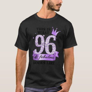 96 & Fabulous I Paars Lila White Party Group Pho T-shirt