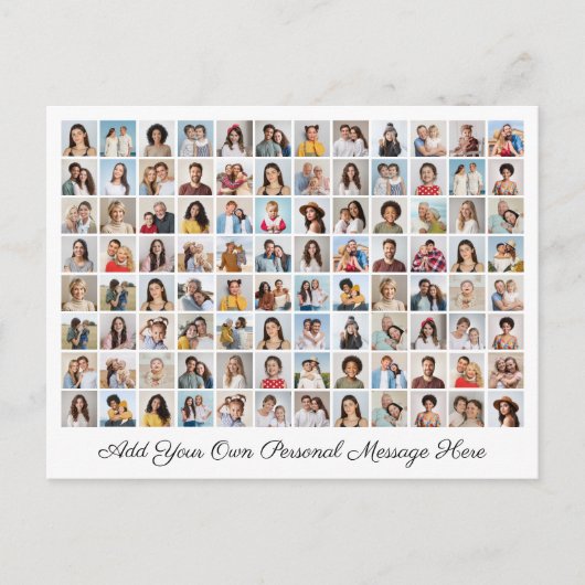 96 Fotocollage Voeg je eigen groet toe Feestdagenkaart (Voorkant)