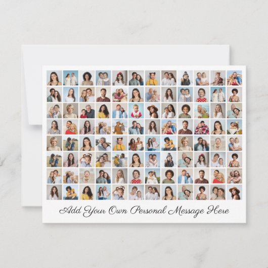 96 Fotocollage Voeg uw eigen groet toe Feestdagenkaart (Voorkant)