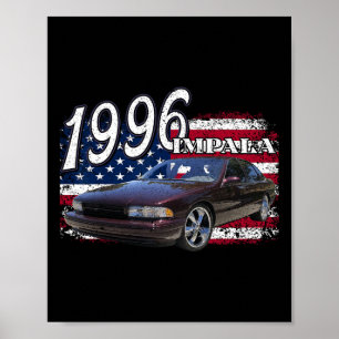 96 Impala Lowrider SS 4th of July Amerikaans Poster