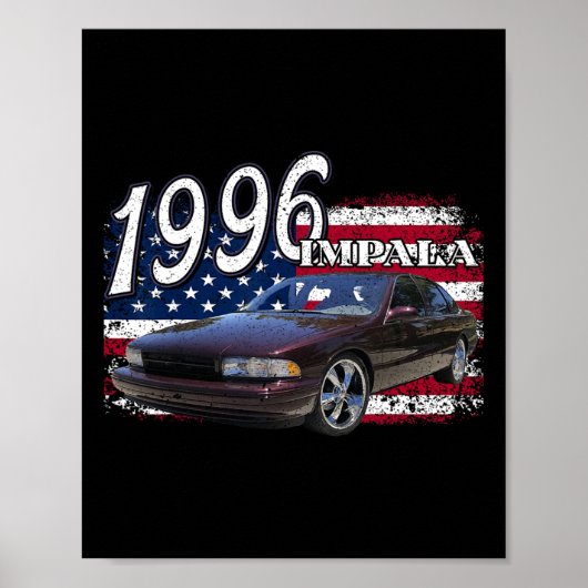 96 Impala Lowrider SS 4th of July Amerikaans Poster (Voorkant)