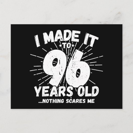 96 Jaar Oud Sarcastisch Meme Grappige 96e Verjaard Briefkaart (Voorkant)