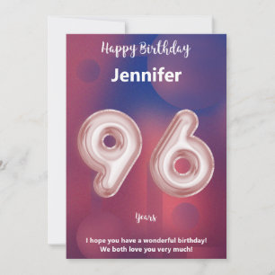 96-jarige Happy Birthday-kaart