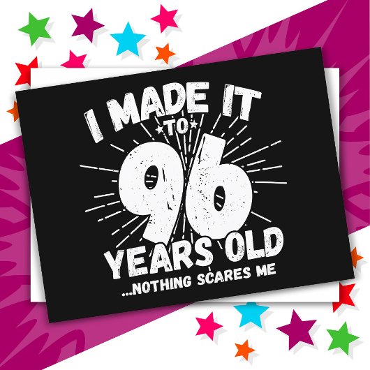 96-jarige sarcastische meme grappige 96e verjaarda briefkaart