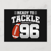 96-jarige tackle voetbalfeestje 96e verjaardag briefkaart (Voorkant)