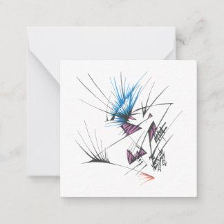 96 Kleurrijke Abstracte Tribale Tatoeagekunst Notitiekaartje