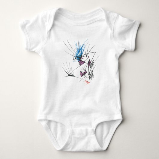 96 Kleurrijke Abstracte Tribale Tatoeagekunst Romper (Voorkant)