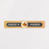 96 Maple Syrup GRADE A AMBER tamper-evident labels (Design 1)