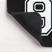 96 Nummer Basketbal Stijl  Wit Premium Muismat (Hoek)