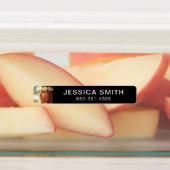 96 Sticker labelt Uw foto, naam en telefoon (Aangebracht)