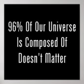 96% van ons universum bestaat uit niets poster (Voorkant)
