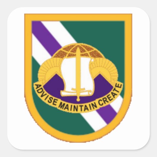 96E BATALJON BURGERZAKEN FLASH/DUI STICKERS (Voorkant)