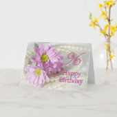 96e Birthday-kaart met daisies Kaart (Gele Bloem)