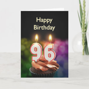 96e Birthday-kaart met kaarsen Kaart