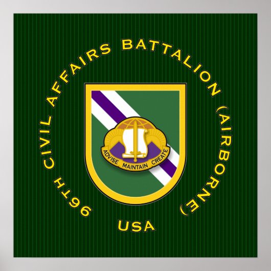 96e CA Bn - Airborne Poster (Voorkant)