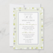 96e Groene en Grijze Polka Dots and Chevrons Kaart (Voorkant)