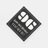 96e verjaardag: Art Deco geïnspireerd look "96" +  Servet (Hoek)