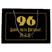 96e verjaardag — Art Deco Geïnspireerde look "96"  Groot Cadeauzakje (Achterkant)
