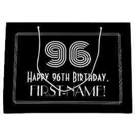 96e verjaardag — Art Deco Geïnspireerde look "96"  Groot Cadeauzakje