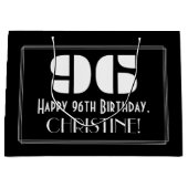 96e verjaardag ~ Art Deco Geïnspireerde look "96"  Groot Cadeauzakje (Voorkant)