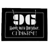 96e verjaardag ~ Art Deco Geïnspireerde look "96"  Groot Cadeauzakje (Achterkant)