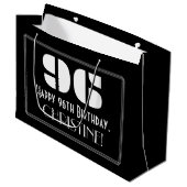 96e verjaardag ~ Art Deco Geïnspireerde look "96"  Groot Cadeauzakje (Voorkant Gekanteld)