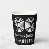 96e verjaardag — Art Deco Geïnspireerde look "96"  Papieren Bekers (Achterkant)