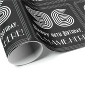96e verjaardag: Art Deco geïnspireerde look "96" w Cadeaupapier (Rol Hoek)
