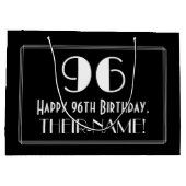 96e verjaardag: Art Deco geïnspireerde stijl "96", Groot Cadeauzakje (Achterkant)