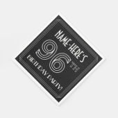 96e verjaardag: Art Deco Style + aangepaste naam Servet (Hoek)