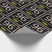 96e verjaardag: Floral Flowers Number, Custom Name Cadeaupapier (Hoek)